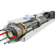 A graphic of the Deep Space Atomic Clock (DSAC).
